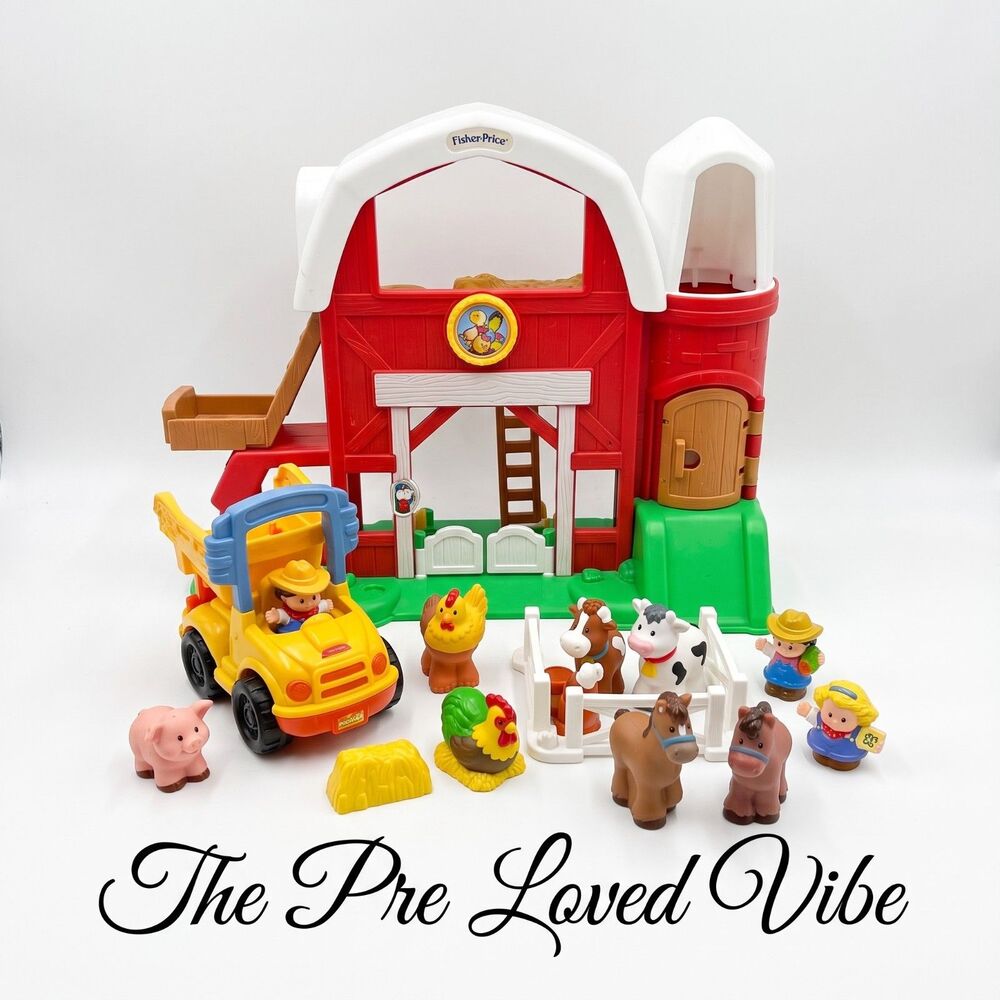 Fisher Price Little People Sounds Barn House Farm Yard Playset
